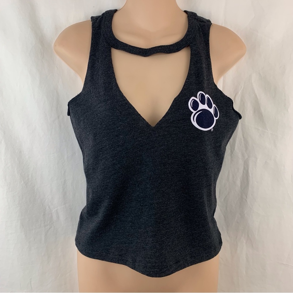 PINK Victoria’s Secret V- Neck Muscle Tee Paw Power Clemson University Tigers XS